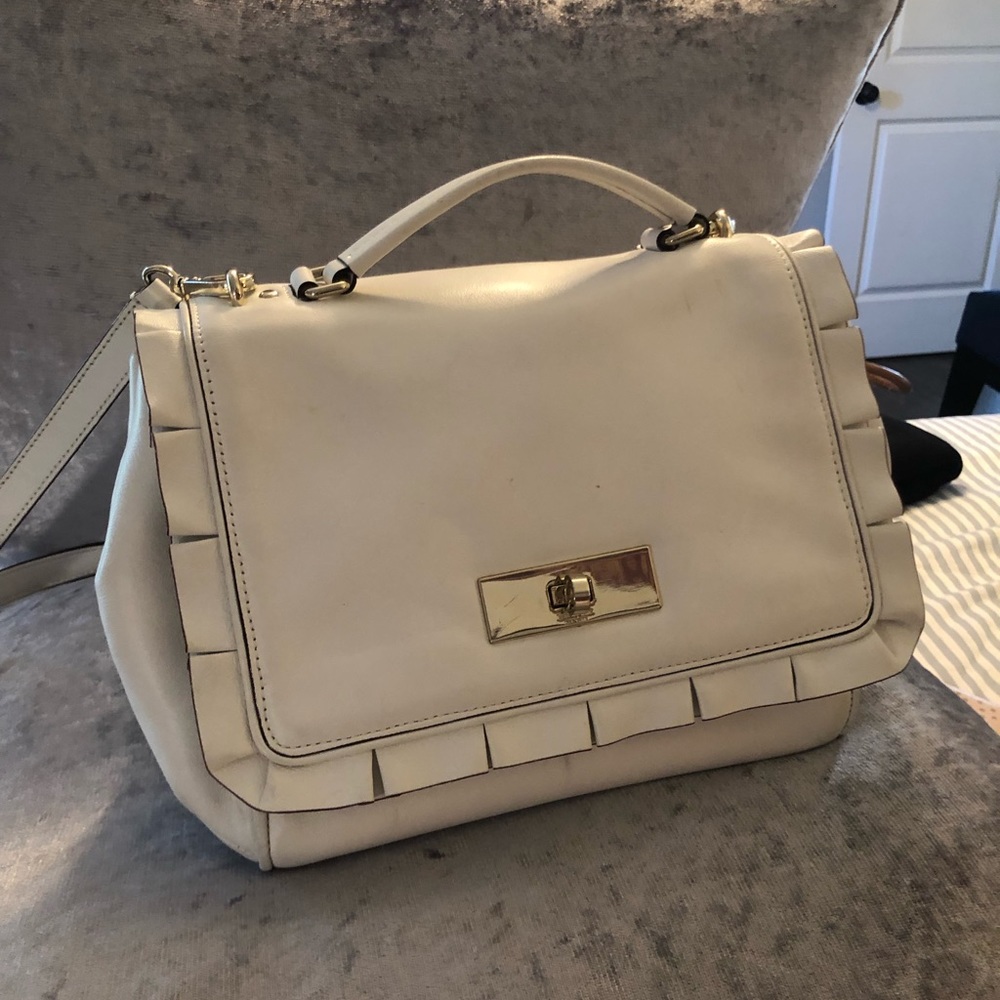 Kate Spade off-white satchel with strap